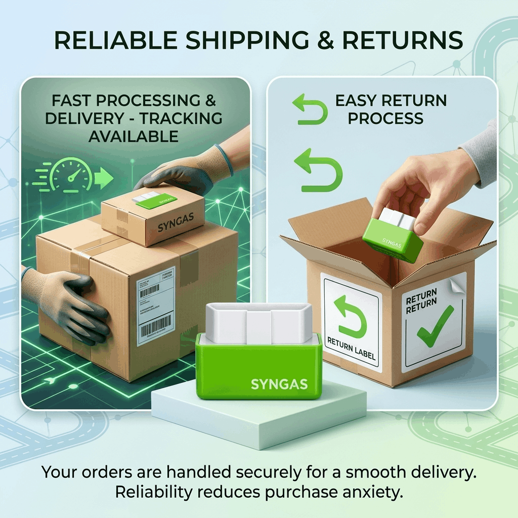 syngas shipping and delivery process